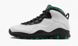 Nike Air Jordan 10 'Seattle Supersonics' Miesten Kengät Valkoinen Mustat Vihreä Keltainen | 439TDFLQI