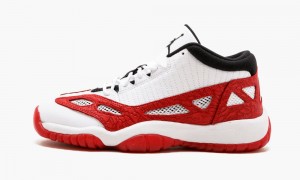 Nike Air Jordan 11 Retro Low IE BG Lasten Kengät Valkoinen Punainen Mustat | 641CMBIQY