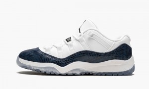 Nike Air Jordan 11 Retro Low LE PS 'Navy Snakeskin' Lasten Kengät Valkoinen Mustat Laivastonsininen | 680YTMOKH