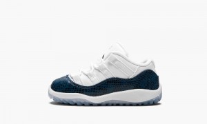 Nike Air Jordan 11 Retro Low LE TD 'Blue Snakeskin' Lasten Kengät Valkoinen Mustat Laivastonsininen | 145EKTDWP