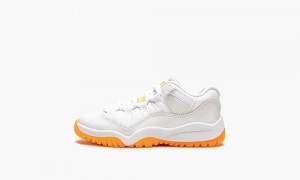 Nike Air Jordan 11 Retro Low PS 'Bright Citrus' Lasten Kengät Valkoinen Vaaleanoranssi | 015WAGLZM