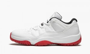 Nike Air Jordan 11 Retro Low 'White/Varsity Red' Miesten Kengät Valkoinen Punainen Mustat | 789ZRKBLJ