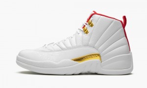 Nike Air Jordan 12 'FIBA' Miesten Kengät Valkoinen Punainen Metal Kultaiset | 540BDHXGP