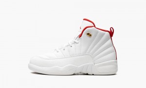 Nike Air Jordan 12 PS 'FIBA' Lasten Kengät Valkoinen Punainen Metal | 143JTDPEU