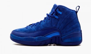 Nike Air Jordan 12 Retro BG Lasten Kengät Syvä Kuninkaallinen Sininen Sininen Valkoinen Metal | 160KMVSOR