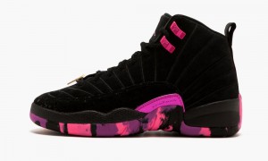 Nike Air Jordan 12 Retro DB BG Lasten Kengät Mustat Pinkki Violetit | 491ROJCBE