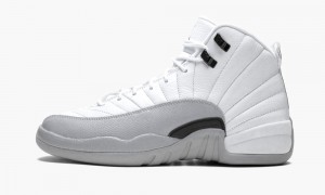 Nike Air Jordan 12 Retro GG 'Baron' Lasten Kengät Valkoinen Mustat Harmaat | 342OWBZLU
