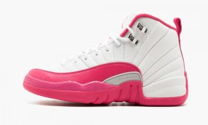 Nike Air Jordan 12 Retro GG 'Valentine's Day' Lasten Kengät Valkoinen Pinkki Hopea | 651JUTBAO