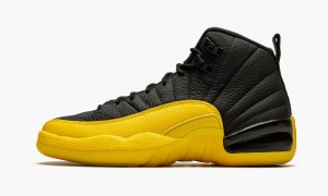 Nike Air Jordan 12 Retro GS 'University Gold' Lasten Kengät Mustat Mustat Kultaiset | 398VKRBOF