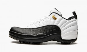Nike Air Jordan 12 Retro Low Golf 'Taxi' Miesten Kengät Valkoinen Mustat | 482JEFWYH