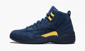 Nike Air Jordan 12 Retro 'Michigan' Miesten Kengät Sininen Oranssi Laivastonsininen | 076ULYNBJ