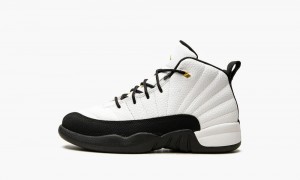 Nike Air Jordan 12 Retro PS 'Royalty' Lasten Kengät Valkoinen Metal Kultaiset Mustat | 712OERGBH