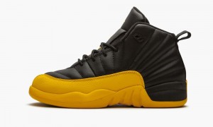 Nike Air Jordan 12 Retro (PS) 'University Gold' Lasten Kengät Mustat Kultaiset Mustat | 256VYFTMG