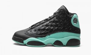 Nike Air Jordan 13 GS 'Island Green' Lasten Kengät Mustat Metal Hopea | 627ANOTSC
