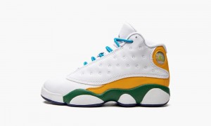 Nike Air Jordan 13 Retro KSA (PS) Lasten Kengät Valkoinen Mustat Violetit | 781FXELCR