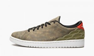 Nike Air Jordan 1 Centre Court Miesten Kengät Vihreä Mustat Punainen | 395ZJIASX