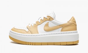 Nike Air Jordan 1 ELEVATE LOW 'White / Tan' Naisten Kengät Valkoinen Keltainen | 739IPGETO