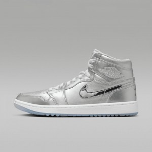 Nike Air Jordan 1 High G NRG Miesten Kengät Metal Hopea Valkoinen | 256OPXZSY