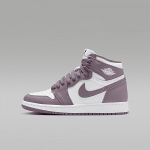 Nike Air Jordan 1 High OG Lasten Kengät Valkoinen Sininen Violetit | 897UQJFDW