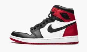 Nike Air Jordan 1 High OG 'Satin Black Varvas' Naisten Kengät Mustat Valkoinen Punainen | 036DIWURZ