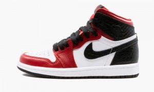 Nike Air Jordan 1 High Retro PS 'Satin Snake' Lasten Kengät Punainen Valkoinen Mustat | 403NZSBEP