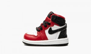 Nike Air Jordan 1 High Retro TD 'Satin Snake' Lasten Kengät Punainen Valkoinen Mustat | 563SVCUHQ