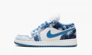 Nike Air Jordan 1 LOW (GS) 'Acid Wash Denim' Lasten Kengät Valkoinen Sininen | 478UCKZOQ