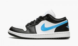 Nike Air Jordan 1 Low 'Black / University Blue' Naisten Kengät Mustat Sininen Valkoinen | 729NGXAKH