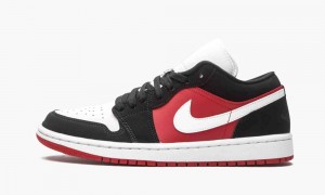 Nike Air Jordan 1 Low 'Black / White / Gym Red' Naisten Kengät Mustat Valkoinen Punainen | 759JPEYRT