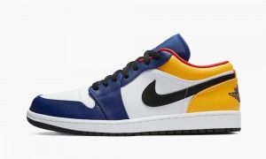 Nike Air Jordan 1 Low 'Deep Royal / Yellow' Miesten Kengät Valkoinen Laivastonsininen Keltainen | 354IVXONL