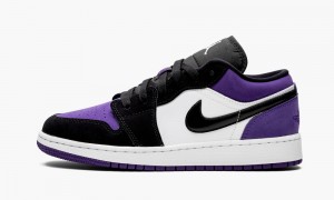 Nike Air Jordan 1 Low (GS) 'Court Purple' Lasten Kengät Valkoinen Mustat Violetit | 516XSPQTL