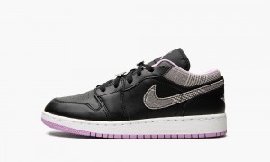 Nike Air Jordan 1 Low GS 'Houndstooth' Lasten Kengät Mustat Valkoinen Violetit | 254PCWNKU