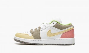 Nike Air Jordan 1 Low GS 'Multicolor Pastel Grind' Lasten Kengät Valkoinen Vihreä | 293VXQAUI