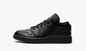Nike Air Jordan 1 Low GS 'Triple Black' Lasten Kengät Mustat Valkoinen | 673HZREPL