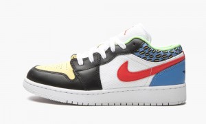 Nike Air Jordan 1 Low GS 'White Mesh / Multicolor' Lasten Kengät Mustat Punainen Valkoinen | 413XERDSY