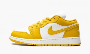 Nike Air Jordan 1 Low GS 'White / Pollen' Lasten Kengät Keltainen Valkoinen Sinapinkeltainen | 648BATMVY
