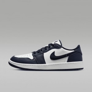 Nike Air Jordan 1 Low G Miesten Kengät Valkoinen Laivastonsininen Mustat | 541SROJUF
