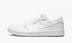 Nike Air Jordan 1 Low Golf 'Triple White' Miesten Kengät Valkoinen | 859AUHLJO