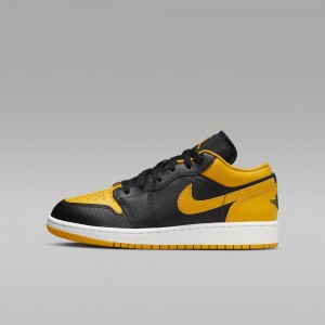 Nike Air Jordan 1 Low Lasten Kengät Keltainen Mustat | 025LSVHMJ