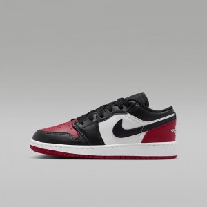 Nike Air Jordan 1 Low Lasten Kengät Punainen Mustat Valkoinen | 306XEIQPB