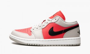 Nike Air Jordan 1 Low 'Light Iron Ore / Siren Red' Naisten Kengät Mustat Punainen | 724PZBGLH