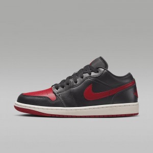 Nike Air Jordan 1 Low Miesten Kengät Mustat Punainen | 510ERJIUT