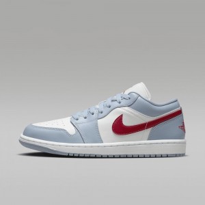 Nike Air Jordan 1 Low Miesten Kengät Sininen Harmaat Valkoinen Punainen | 312WDHMLQ