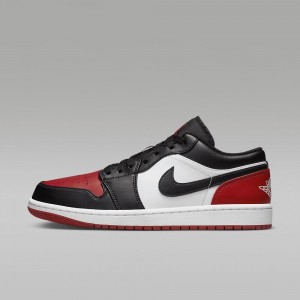 Nike Air Jordan 1 Low Miesten Kengät Valkoinen Punainen Mustat | 096ODIWLV