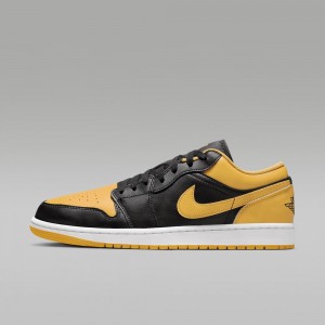 Nike Air Jordan 1 Low Naisten Kengät Mustat Valkoinen Keltainen | 295XBDNRH