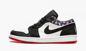 Nike Air Jordan 1 Low Q54 'Quai 54' Miesten Kengät Valkoinen Mustat Punainen | 710WCGIUB