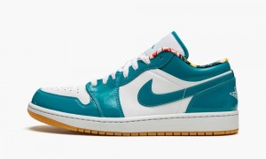 Nike Air Jordan 1 Low SE 'Barcelona' Miesten Kengät Turkoosi Valkoinen | 453XISCEG
