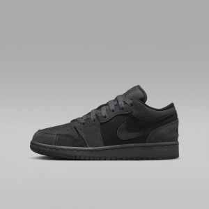 Nike Air Jordan 1 Low SE Craft Lasten Kengät Tummanharmaat Punainen Mustat | 469OLDANH