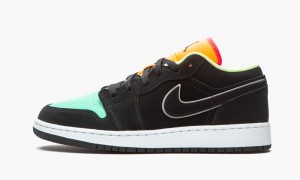 Nike Air Jordan 1 Low SE GS 'Aurora Green' Lasten Kengät Mustat Vihreä | 794YNTUEG