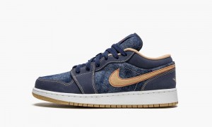 Nike Air Jordan 1 Low SE GS 'Denim' Lasten Kengät Laivastonsininen | 832OGVPIL